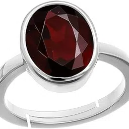 trireep gems Premium Garnet Ring – 13.50 Ratti Garnet (tamada,raktamani) • Handcrafted Panchdhatu Adjustable Ring • Brings Confidence, Strength & Success • Stylish & Durable Jewelry for Men-picture-10