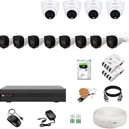 16CH DVR + 2.4MP (Guard+) 4 Dome & 8 Bullet Cameras with 24/7 Colorful Imaging (Day/Night Color Vision) + 4TB HDD + Copper Cable Roll (1+3) + CLOCITE 8CH SMPS 2 Nos + BNC & DC Full Combo Kit-picture-52