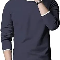 myo Men's Cotton Blend Casual Crew Neck T-Shirt-picture-26