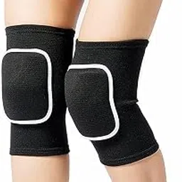 Premium Knee Brace Dancing Pad for Men & Women | Padded Knee Support for Dance, Yoga, Zumba, Skating & Sports | Soft, Breathable & Anti-Slip Knee Cap for Injury Protection & Pain Relief | Adjustable & Comfortable Knee Guard for Dancers & Athletes -Black (S)-image-57