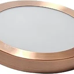 Mufasa 24 Watts 22CM Rose Gold Finish Round LED Surface Panel, Slim Round Ceiling Lamp Panel Light/Roof Light (Warm White)-picture-22