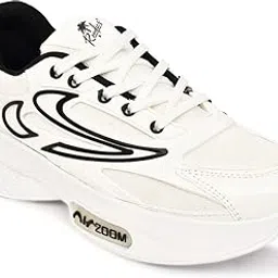 Sneakers for Men | Lightweight & Cushioned Footwear | Casual Sport Lace-Up Shoe with Breathable Mesh RD_Naal-White-picture-55