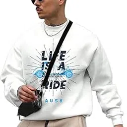ausk Mens Loosefit Sweatshirt || Printed Winter Mens Sweatshirt(Oversize)-picture-48