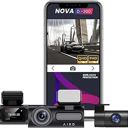 AIRD Car Dash Cam NOVA D300 | Super Night Vision | Dual Channel QHD Front 170*, FHD Rear | 2" LCD | G-Sensor | Build in GPS, Wi-Fi, Mic, Led | AIRD App with Hindi/English | 128 GB (Nova D300)-picture-38