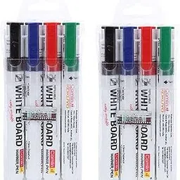 Writeaway Camlin PB White Board Marker - 4 Piece Assorted Colors (Black, Blue, Red, Green) (Pack Of 2)-image-18