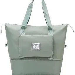 tech logo electronics Travel Duffel Bag, Large Capacity Folding Travel Bag, Travel Lightweight Waterproof Carry Luggage Bag (green)-picture-13