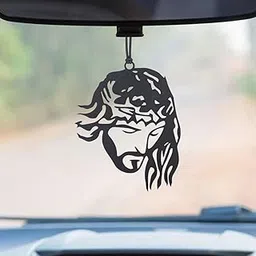 Car Hanging Accessories Interior - Elegant Dream Catcher for Car - Charm for Auto Decor - Stylish Handmade Ornament for Rear View Mirror Decoration(Christ)-picture-13