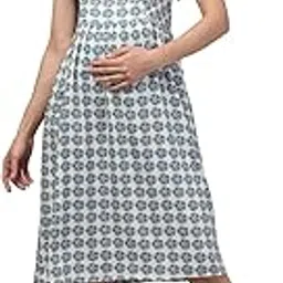 zuvino Maternity Dresses for Women || Viscose Rayon Stylish Feeding Dress with Zippers || Inside Covered Flaps for Comfort & Privacy || Plus Size Clothing for Pregnant Women.-picture-20