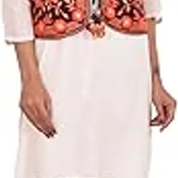 craft trade Ethnic Jacket for Women Waist Coat Stylish Cotton Handmade Navratri Traditional Rajasthani Embroidered Mirror Work Gujrati Kutchi Koti for Girls - Bust Size 34-38 Inches-picture-56