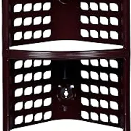 Surprise® Multi Purpose Plastic Corner Rack/Stylish Storage Shelf for Kitchen/Living Room/Bathroom/Brown (48 cm X 28 cm X 18 cm)-image-26