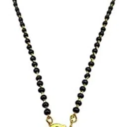 digital dress room S Letter Alphabet Short Mangalsutra Designs With Blue Evil Eye Charm Pendant Gold Name Mangalsutra Design/Naam Wale Mangalsutra/Personalised Wife Husband Couple Name Mangalsutra Design (18 inch)-picture-11