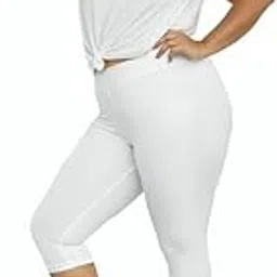 PandaWears Women's Reg/Plus Size Capri - Stretch Fit-picture-11