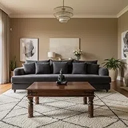 Wooden Coffee Table with Turned Legs, Sheesham Wood, Traditional Design, 35.5 x 23.5 x 18 Inches, Antique Brown Finish-picture-12