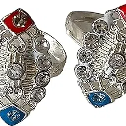 AK FASHION New Fancy Toe Rings – Beautiful Design Artificial Toe Rings for Women, Set of 1 Pair, Metal with Diamond Accent-image-44