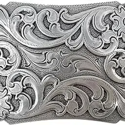 belts.com Engraved Floral Pattern Western Belt Buckle-picture-16