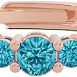 u are 925 Sterling Silver 18K Gold and Rose Gold Plated Sparkling Three-Stone Ring | Gift for Women and Girls | With Certificate of Authenticity and 925 Stamp-picture-38