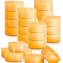 Pleasing Forest Pure Bees Wax Tealight Candle Vanilla Bean Premium Gift Pack Tealight Candle Beeswax Candle 100% Pure Wax Spiritual Candle (20 pcs) image 1