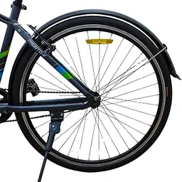 Bicycle Full Length Mudguard Set - 700c Wheel Size - Front and Rear | Hybrid & Road Bike Mudflaps | Fender | with Mounting Accessories | ABS Plastic | Matte Black-picture-25
