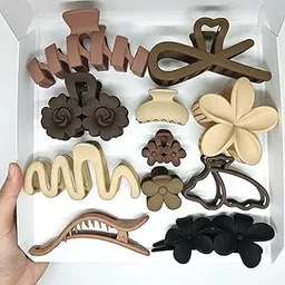 Vanizi Hair Claw Clips for Women and Girls | 3 Large & 3 Small Strong Grip Matte Jaw Clips | Clutcher for Thick and Thin Hair | Ponytail Holder Multicolor (Mix 6 pc)-picture-12