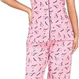 pipasa Women Night Suits - Night Dress for Women - Front Open Shirt & Pyjama Set - Nightwear for Women (NS1)-picture-45