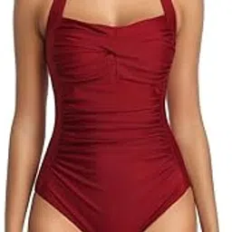 zdalqdmj Women's Swimwear, Summer Beach Wear One Swimwear, Pool Party, Holiday, Women's Pleat Push Up Swimwear-picture-55
