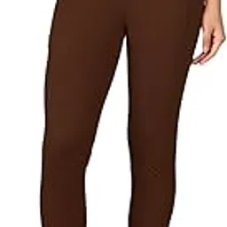 lux cozi PYNK Women's Solid Premium Cotton Lycra Kurtipant with Side Pocket | Elastic Waist Full Length Women Kurtipant | Free Size-picture-14