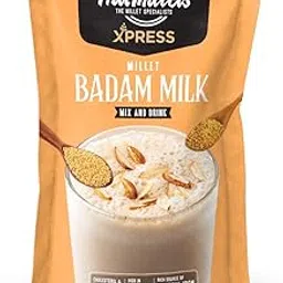 Trumillets Xpress - Healthy Millet Drink - Instant Mix | Nutrition for Adults (both Men and Women) and Kids- Health,Strength and energy| Gluten Free | No Preservatives| Badam Milk -200g-image-4