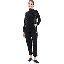 keewi Women's Sports NS Lycra Tracksuit (452_Black)-picture-32