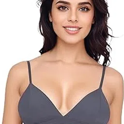 dressably Women's Padded Non-Wired Plunge Bra – Deep Neck,Soft Pads, Stretchable Nylon Lycra Fabric.-picture-14