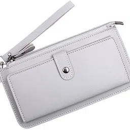4xWomen Long Wallet Leather Credit Card Holder Coin Purse Large Capacity Gray|Clothing Shoes & Accessories | Womens Accessories | Wallets-image-34