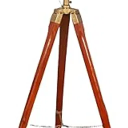 Buy from LUXEHANDMADE Crafts Metal Brass Floor Lamp Wooden Tripod Stand with Adjustable Height and Rotatable Arm Perfect Incandescent Lighting for Living Rooms, Bedrooms, Offices, and Home Decor-picture-14