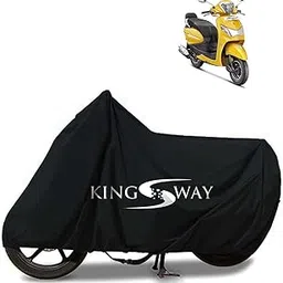 kingsway KINGSWAY® 100% Waterproof Bike Body Cover Compatible with Hero Pleasure Plus Xtec, for All Two Wheeler Bike Scooter Scooty with Carry Bag - Rubber Coated Inside for UV and Scratch Protection - Black-picture-20