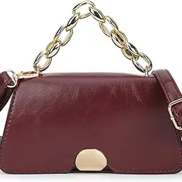 fastrack Premium Semi PU Leather Sling Bag s, Ladies and Girls | Classic Handbag | Made Up of Tone Chain Strap-picture-24