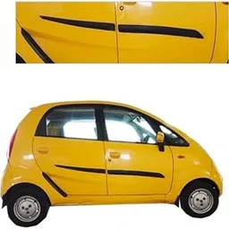 AUTOMOTO Side Door Beading Door Cladding Protector Full Black Color Compatible for Tata Nano Set of 4-picture-66