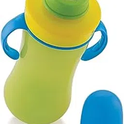 XSOURCE Bunny Baby Sipper Sippy Cup Stage 1 Spill Proof Leak Proof Break Proof Soft Silicone Nipple Sippy Cups for Baby Sipper Bottle for Kids Water Bottle (Green)-picture-17