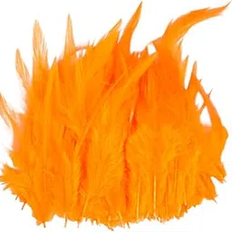 UVID Orange Pointed Feathers for Art and Craft and CAN BE Used for Any Craft DIY Projects Pack of 50PCS-picture-45