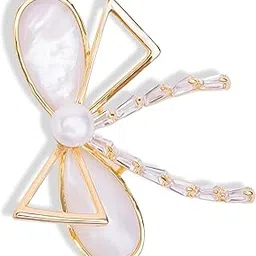 The White Bow Brooch Pin | 18k Gold Plated | Trendy, Lightweight & Comfortable | Stylish & Tarnish-Resistant | Qty : 1pc-image-39