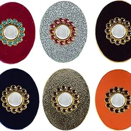 Handmade Fancy Stone stud Work Saree pin Brooch for Women Jewellery Latest Stylish Crystal Unisex Floral Shape Brooch for Women/Girls (sku-bro2897)-image-75