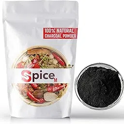 Spice- M, Activated Charcoal powder |Skin and Teeth Whitening |Impurities and Detoxify Skin | Enamel Safe Teeth Whitener | Coconut Charcoal powder - Grams (250)-picture-47