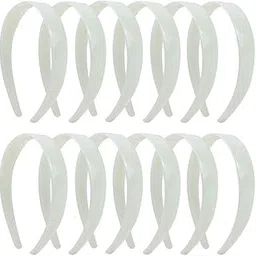 belicia 6 Pcs Plastic Headbands, 1" Wide No Teeth Hair BandsAccessories for DIY & Craft - Perfect for Girls, Women (White)-picture-55