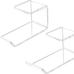 generic Headphone Stand Wall Mount (Under The Desk - Pack of 2, Clear) (pack of 2)-picture-2
