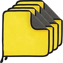 Microfiber Cloth - 4 pcs - 40x40 cms - 600 GSM Grey! Thick Lint & Streak-Free Multipurpose Cloths - Automotive Microfibre Towels for Car Bike Cleaning Polishing Washing & Detailing.-picture-29