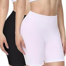 Women's Cotton Lycra Solid Stretchable Shorts | Pack of 2 Shorts for Yoga, Cycling, Running, Gym-picture-30