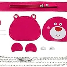bnf® 5Xdiy Pu Leather Bag Making Kit Gift For Girlfriend Cute Bear Diy Shoulder Bag Cute Bear Rose Red | Womens Handbags & Bags-image-45