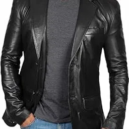 chava Men's Genuine Leather Jacket, Regular Fit, Brown, Stand Collar, Multiple Pockets, Hip Length-picture-28