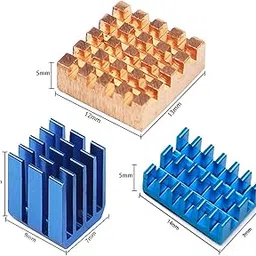 PiBOX India for Raspberry Pi 4 Heatsink, 3 Pieces for Raspberry Pi Aluminum Heatsinks with Thermal Conductive Adhesive Tape for Raspberry Pi 4B Model B - 3 Pieces-picture-49