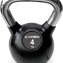 Kobo Kettlebell Rubber Coated Cast Iron with Chrome Handle for Strength Training and Conditioning Fitness and Cross-Training-picture-11