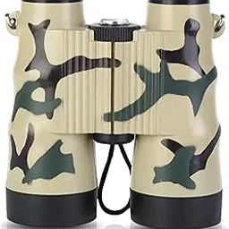 MALLEXO Army Style Binocular Toy for Kids | with Compass & Neck String Bird Watching Shockproof, Lightweight Indoor Outdoor Telescope Toys for Boys and Girls Birthday Gift Educational Learning Item-picture-20
