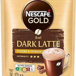 Nescafe Gold Dark Latte Coffee 12 x 34g 400g image 1