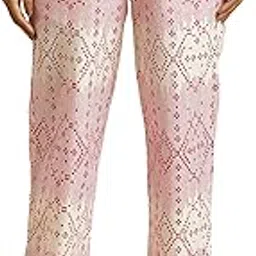 W Cotton Blend Straight Pants for Women | Cotton Blend Straight Pants for Women | Trousers for Women-image-0